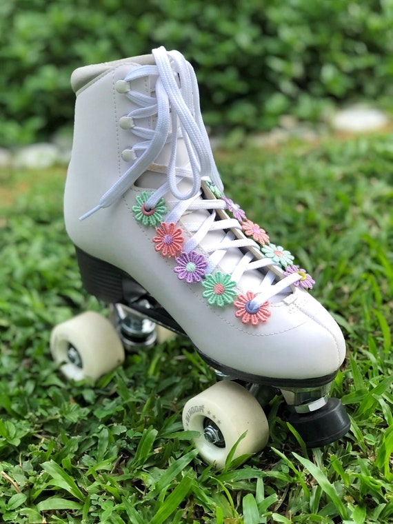 Mehrfarbige Gänseblümchen-Spitzenketten-Rollschuh-Zubehör Verkauft in  Einzeln Ösen-Schnürsenkel