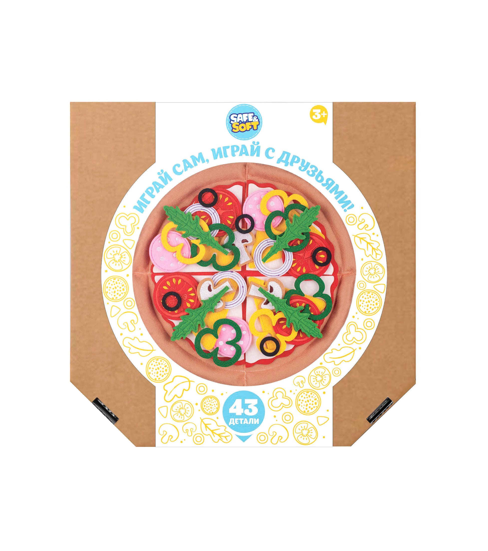 Felt Pizza Setfelt Kitchen Toyskitchen Toys for Kidsfelt Etsy