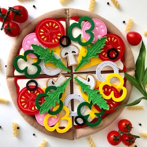 The Role playing Pizza ,Felt kitchen toys, Felt food play kitchen toy, Felt food set, Play food,Sensory toys, Felt pizza, Felt toy