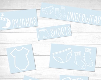 Wardrobe Vinyl Decals, Clothing Labels SVG Bundle (Digital Download)