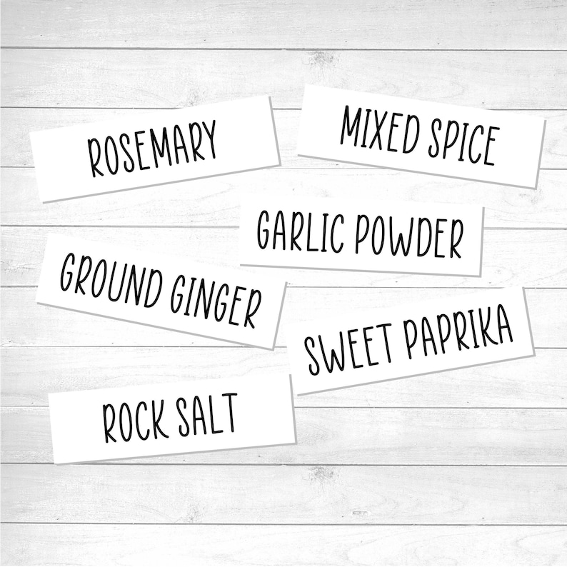 Spice Labels SVG, Herb & Spice Labels, Vinyl Pantry Decals, Kitchen Organisation Labels Etsy