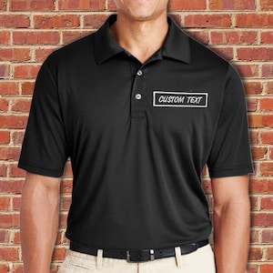 Men'sWomen's Performance Polo, Personalized Name Polo, Monogrammed Polo, Custom Polyester Polo, | Logo Design Art Artwork Digitize