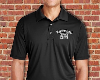 Custom Embroidered Polyester Polo Embroidery customized personalized front and back print | Logo Design Art Artwork Digitize