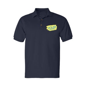 Custom Polo Shirt, Custom Embroidered Polo Shirt for Men Personalized Text & Logo | Custom Logo design artwork Cotton Polo