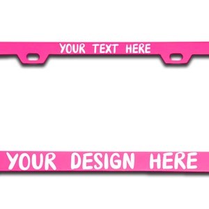 Personalized Custom License Plate Frame, Personalized Your Own Text Customize Funny Metal Car Accessories License Plate Holder Chrome