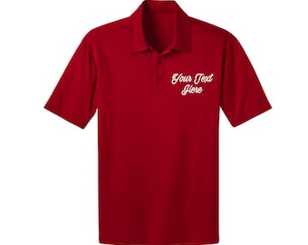 Custom Embroidered Logo Polo Shirts for Men Personalized Embroidery Company Logo Golf Text embroidered Valentines day Gift Fathers day