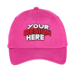 Custom Embroidered Dad Hats - 100% Cotton 6-Panel Twill Cap with Adjustable Enclosure Embroidered Design Art Artwork