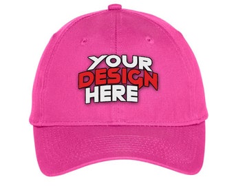 Custom Embroidered Dad Hats - 100% Cotton 6-Panel Twill Cap with Adjustable Enclosure Embroidered Design Art Artwork