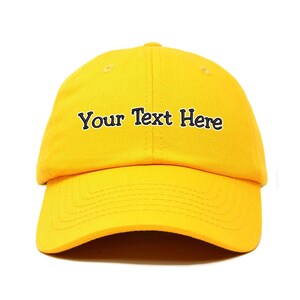 Custom Dad Soft Hat Add Your Own Embroidered Text Personalized Adjustable Cap Text Name Personalized Any Logo Design Unisex Unstructured