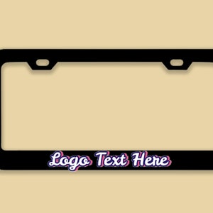 Moldura de placa de carro personalizada em aço inoxidável gravado a laser - Sua mensagem personalizada aqui - Presentes para ele, ela, marido, esposa, eles, homens, mulheres