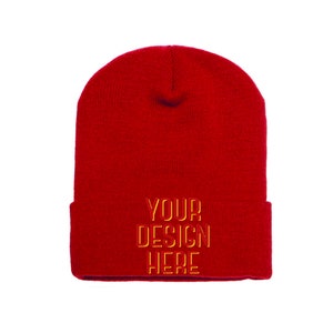 Winter Hat Custom Beanie Personalized Embroidery for Men & Women Acrylic Beanie Cap Custom Cap Custom Made   Logo Text Embroidered
