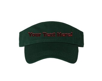Embroidered Visor with Your Design – Hook and Loop Closure