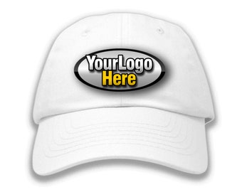 Custom Text Hat/Cap Personalized | Men and Women Low Profile Unstructured front & back Logo Artwork Personalized design