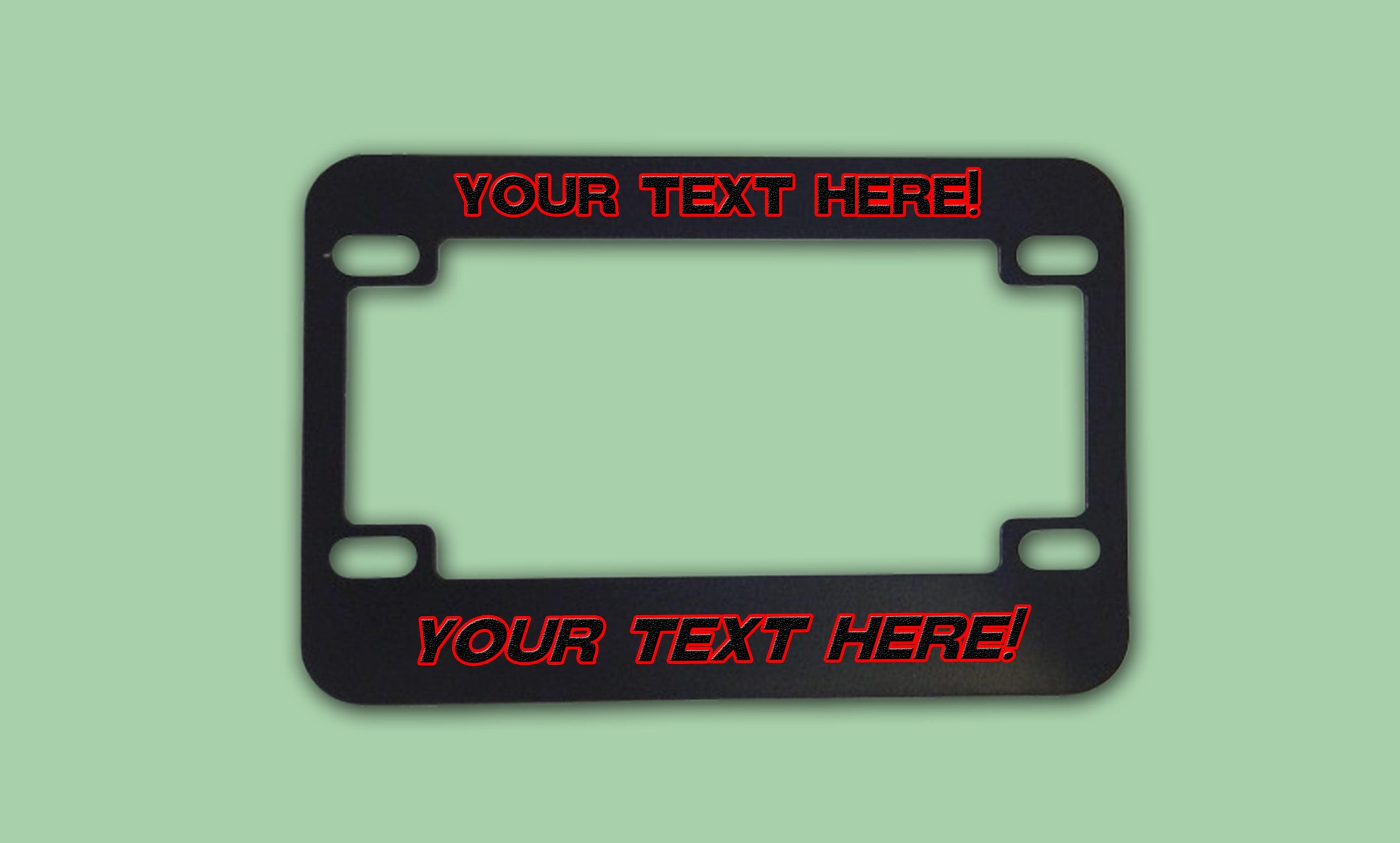 Laser Engraved Motorcycle License Frame – Personalized, High Strength ...