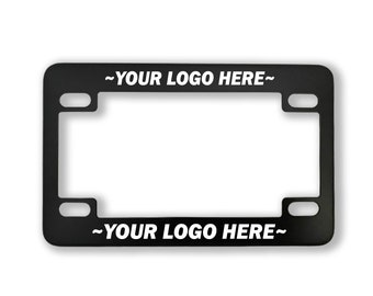 MOTORCYCLE CUSTOM TEXT | Motorcycle license plate frame Bike parts Accessories Custom Personalized Laser engraved Etched