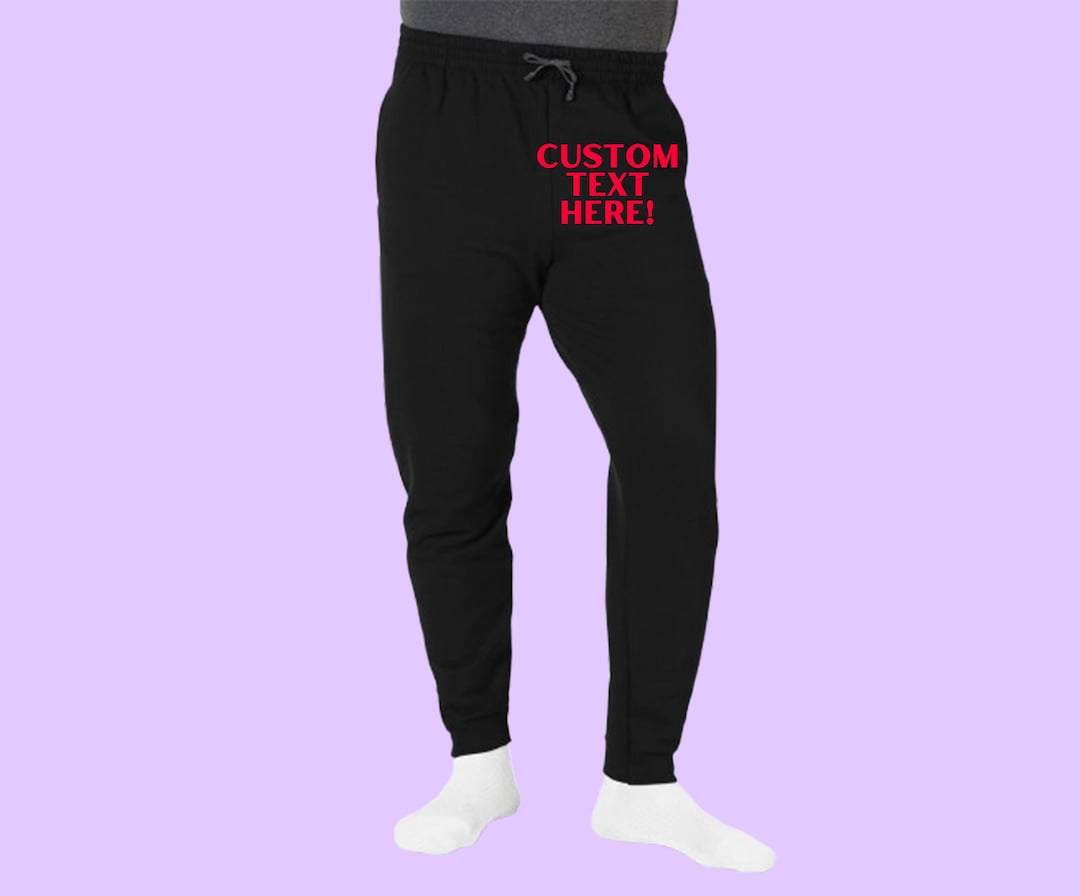 Personalized Sweatpants Custom Embroidered Design Slim Fit Plus Size ...
