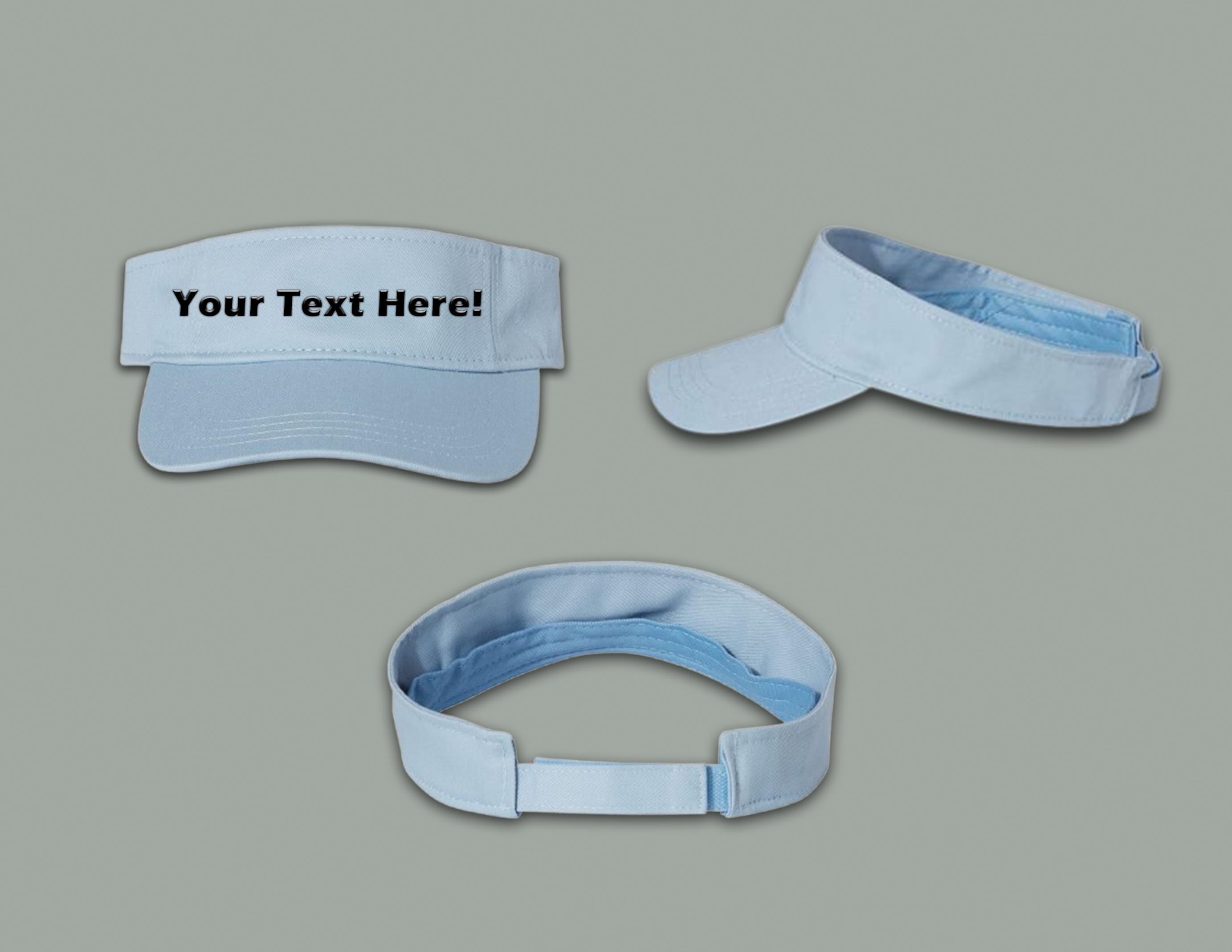 High-quality Custom Text Visor – Adjustable Hook and Loop - Etsy