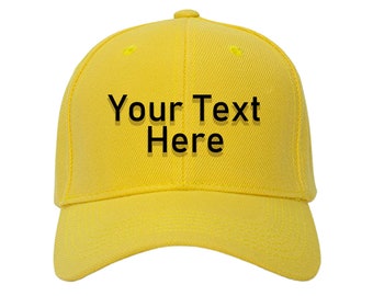 Custom Hat, Embroidered Classic Polo Style Baseball Cap, All Cotton Made Adjustable Fit Men Women structured Dad Cap Hat
