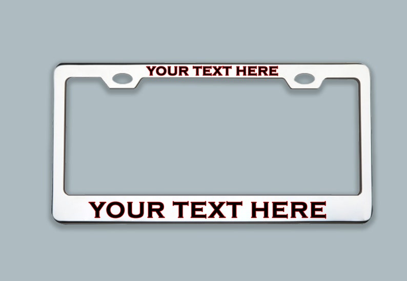 Custom License Plate Frame Custom 50 State License Plate Etsy