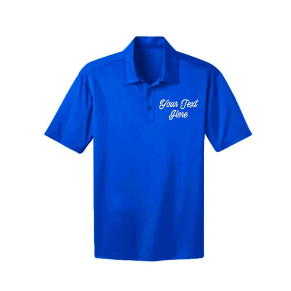 Polo en jersey brodé texte personnalisé, Polo Polo Dry Blend Golf Golf Tee Polyester Personnalisé Logo Texte broderie Short sleeve Gift