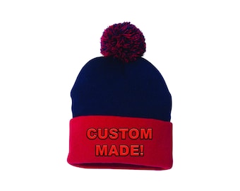 Custom Logo Winter Hat – Personalized Pom Beanie for Teams