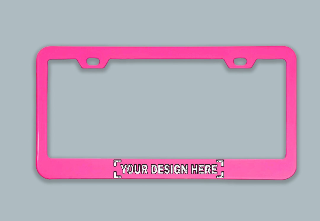 Custom License Plate Frame Laser Engraved Stainless Steel, Custom