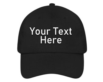 Personalized Custom Embroidered Dad Hat | Design your own Structured baseball hat with custom text Gift Custom Hats Monogram Hats