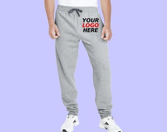 Sweatpants Custom Embroidered with Logo Any Size Slim or Plus Size Fit | Unisex Comfortable, high quality
