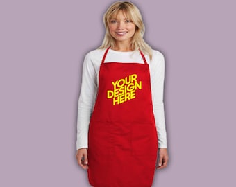 Personalized Apron Custom Embroidered Name Design Cooking Aprons Pockets for Men Women