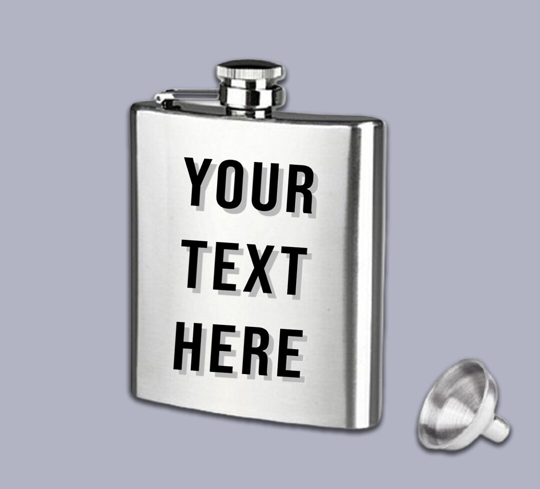 Matte Black Stainless Steel Flask Funnel Custom Flask Engraved With