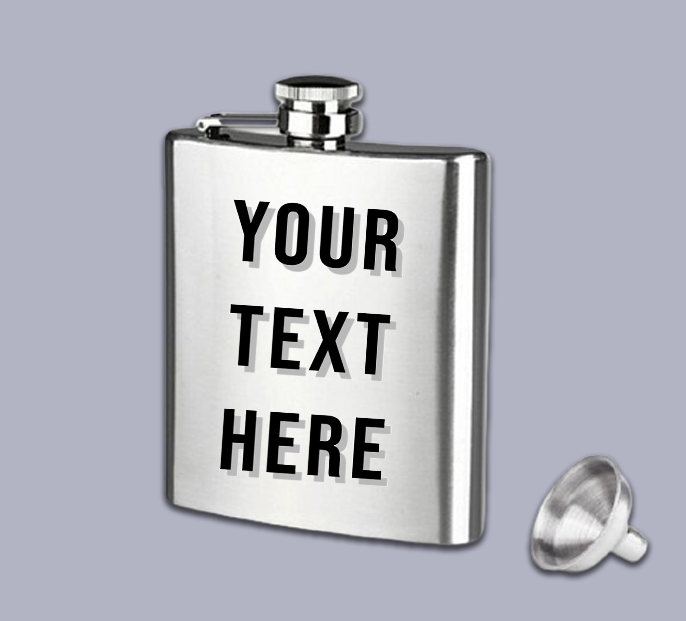 Matte Black Stainless Steel Flask Funnel Custom Flask Engraved Etsy
