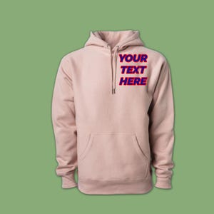 Hoodie with Custom Embroidery – Add Name, Brand, or Quote | Unisex, great gift, high quality hoodie, long sleeve