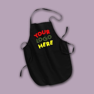 Personalized Embroidery Apron Choose Color and Name with Pockets Customize Name Text Logo | Apron Grill Chef Gift Cooking cover with pockets