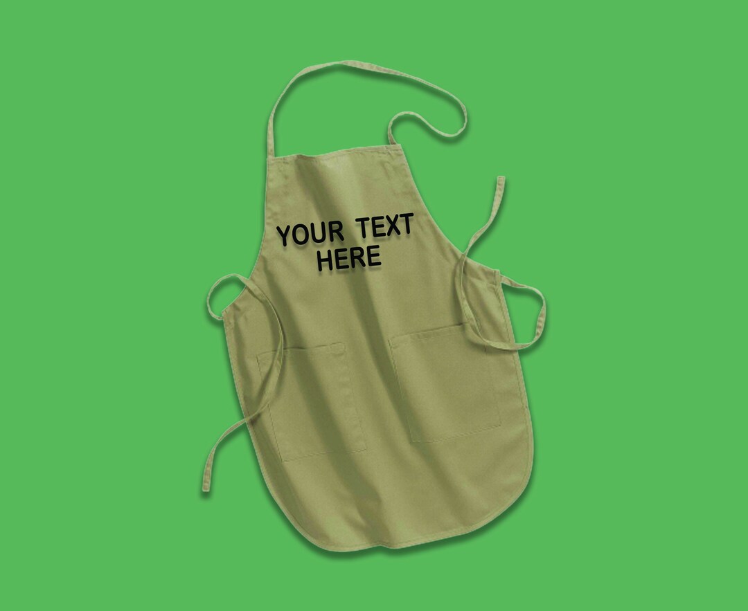 Apron, Logo and Name, Machine Embroidered on Long Apron With Pockets, Hostess Gift, Custom Gifts