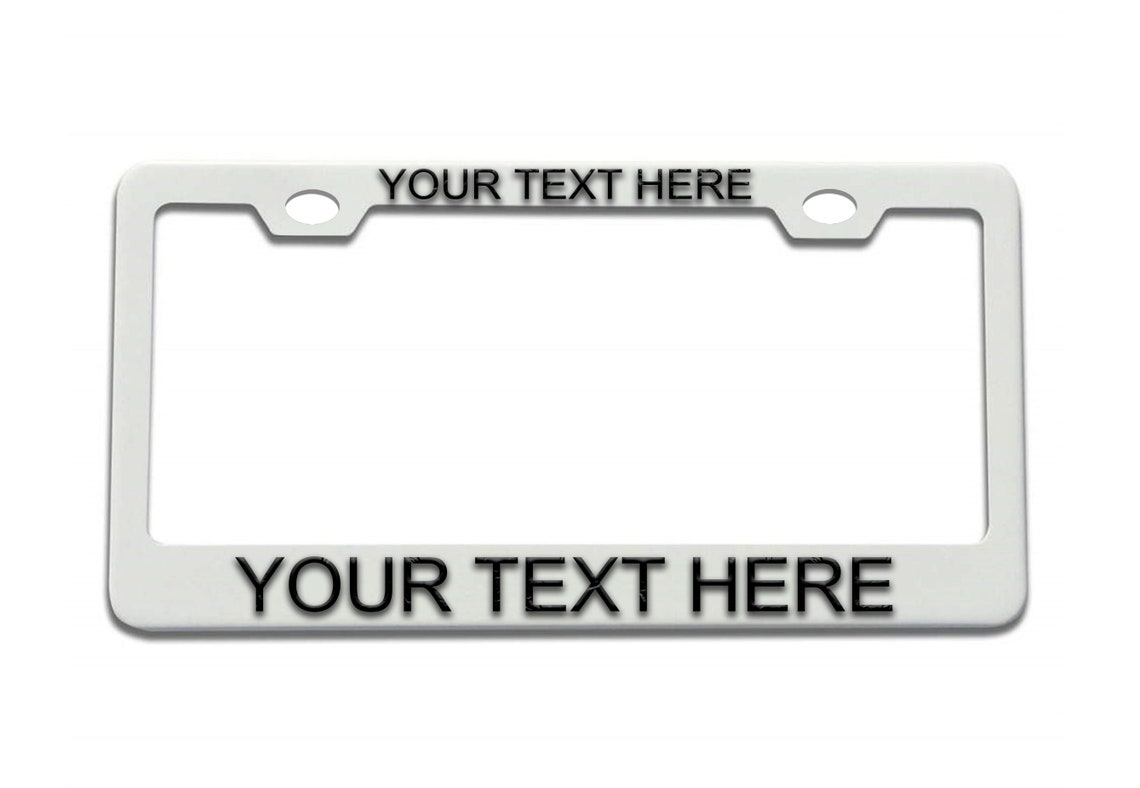 Custom License Plate Frame Laser Engraved Stainless Steel Free Etsy