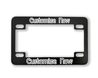Metal Zinc Custom Bike | Motorcycle license plate frame Bike parts Accessories Custom Personalized Laser engraved Etched