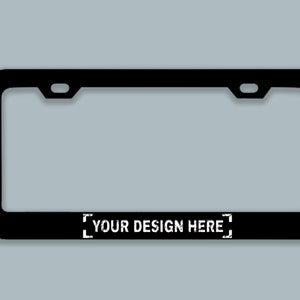 Custom License Plate Frame - Personalized License Plate Frames for Cars | Funny Gray, Black Cute License
