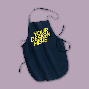 Personalized Aprons for Women or Men - Add Your Embroidered Text or Name - Custom Full-Length Apron with Pockets