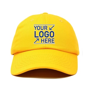 Add Name or Text to Back or Side of Baseball Cap | Back of Hat Embroidery 6 Panel Hat Dad Hat Unisex Unstructured Unisex Low Profile