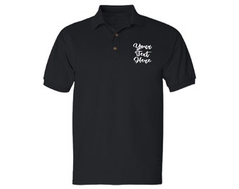 Custom Polo Shirt, Custom Embroidered Polo Shirt for Men Personalized Text&Logo  Logo Design Text Stitch