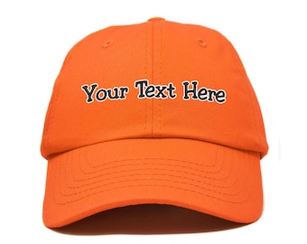 Custom Baseball Cap with Your Text,Personalized Adjustable unstructured Embroidered with Your Text Name Personalized Any Logo Design Unisex