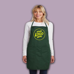 Customized Apron with Name, Cotton Embroidered Presonalized Apron  | Apron Grill Chef Gift Cooking cover with pockets