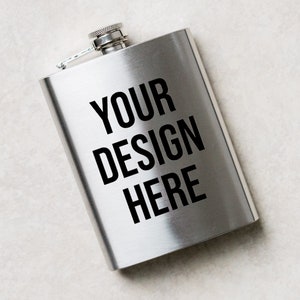 Personalized 6 oz custom flask Steel Gifts For Men, Wedding Favor CustomizedStainless Steel Hip Flask Custom Personalized Flask Gift Set