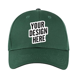 Custom Hat, Embroidered Classic Polo Style Baseball Cap, All Cotton Made Adjustable Fit | Vintage Logo Embroidered Design Art Artwork