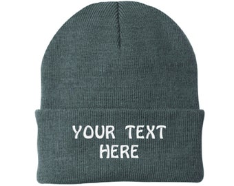 Custom Text Beanie Your Text Here Custom Hat Custom Monogram Custom Beanie Your Design CustomText Hats Own Logo Personalized Hats Beanies