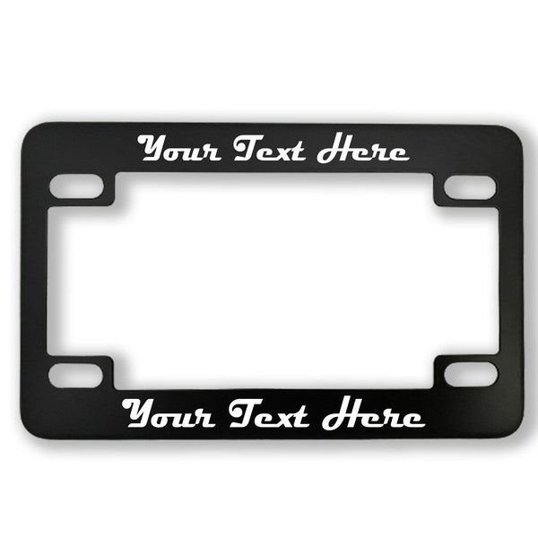 Accesorios para motocicletas con texto personalizado / Marco para matrícula de motocicleta Piezas para bicicletas Accesorios Personalizados Grabado láser Grabado