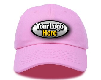 Custom Embroidered Hats Your Own Text | Men and Women Low Profile Unstructured front & back Logo Artwork Personalized design