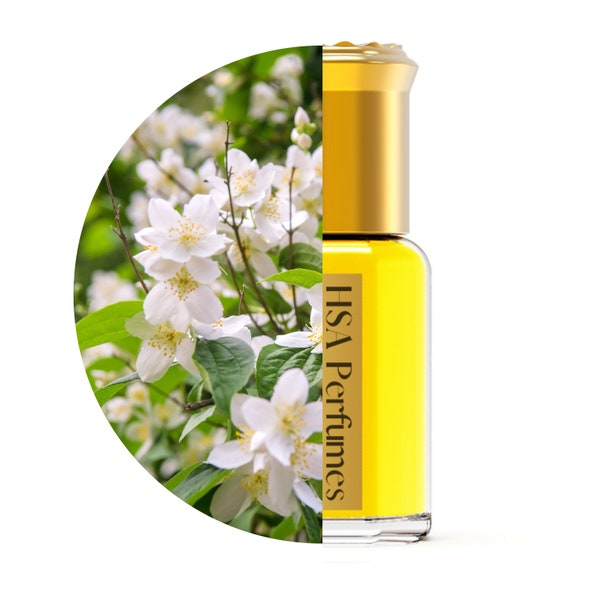 Huile de parfum Jasmine Mogra Premium - Huile d’Attar sans alcool de différentes tailles avec parfum floral frais | Parfum Unisexe Fleuri Longue Durée