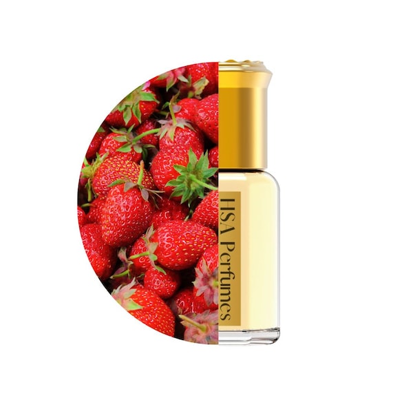 Attar Strawberry Premium Perfume Oil - Alcohol-Free Attar Oil in Various Sizes w/ Fresh Floral Scent | Long-Lasting Flowery Unisex Perfume