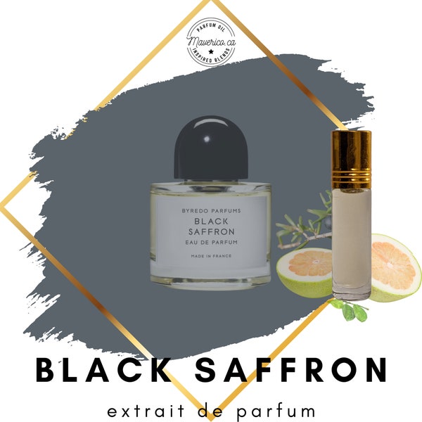 Impression d’huile de parfum DE SAFRAN NOIR - Huile d’Attar sans alcool en différentes tailles Parfum | Parfum unisexe longue durée